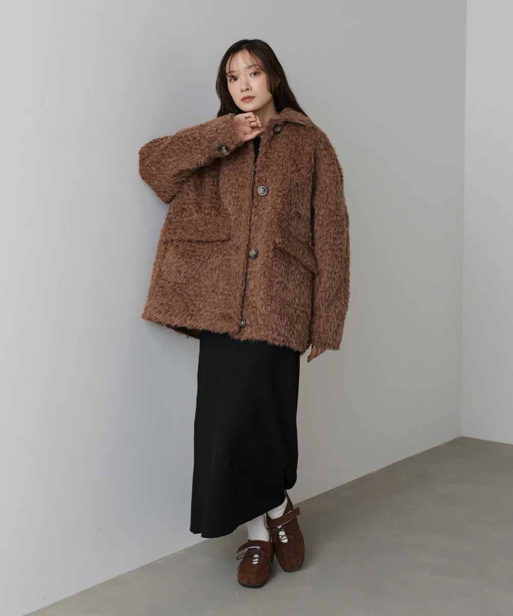 Bab Shaggy Mid-Length Outerwear