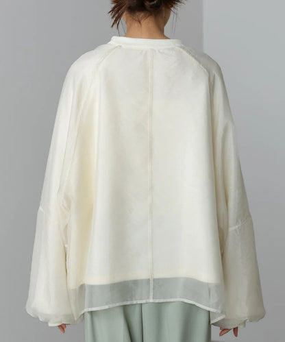 Bou Jeloud Sheer Layered Fleece Sweatshirt