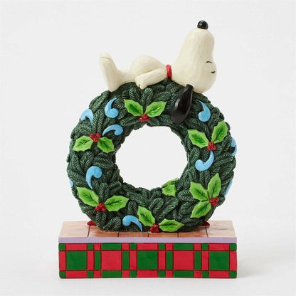 Snoopy Christmas Sleeping Wreath LED