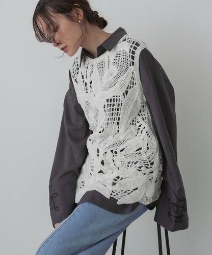 Mohair Crochet Tunic Vest