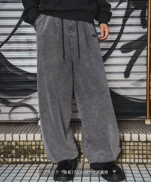 SIDEWAYSTANCE Chemical Fleece Tuck Pants