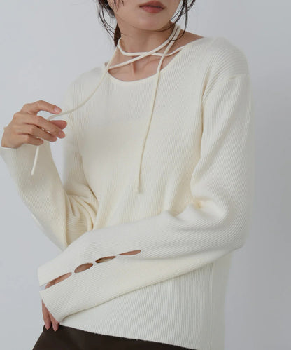 Bab Slit Knit Top