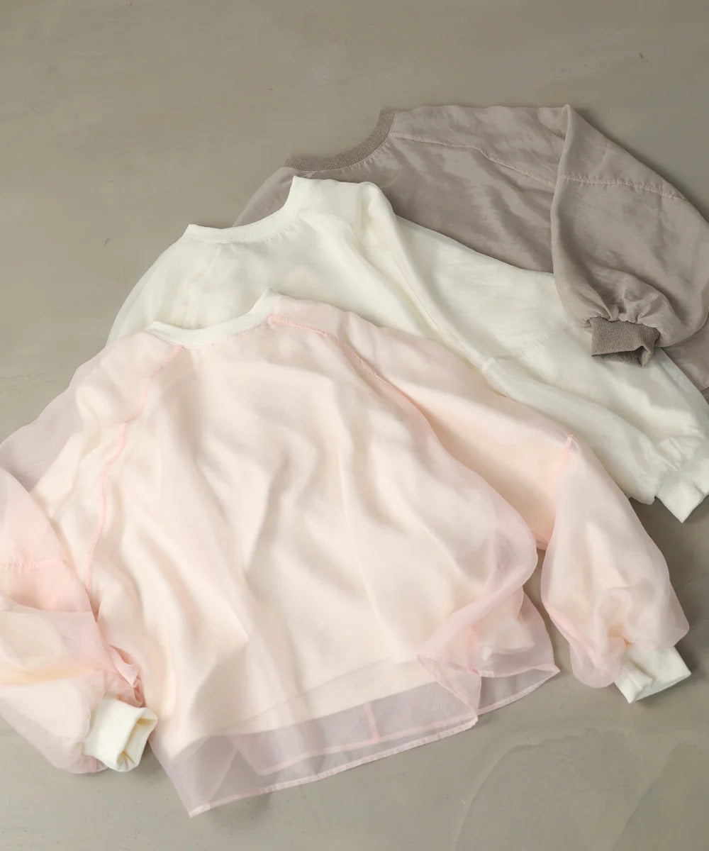 Bou Jeloud Sheer Layered Fleece Sweatshirt