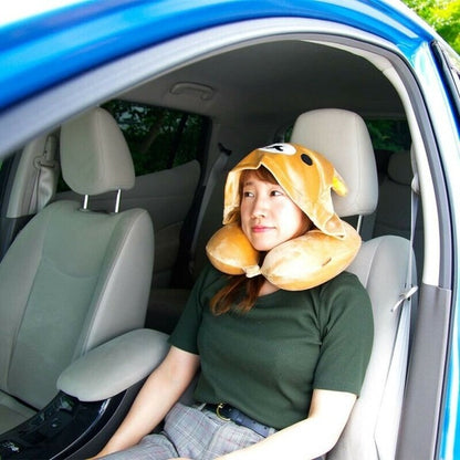 Rilakkuma Neck Pillow with Hood