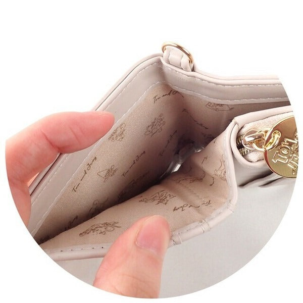 TOM and JERRY×Flapper Latte Color Mini Wallet