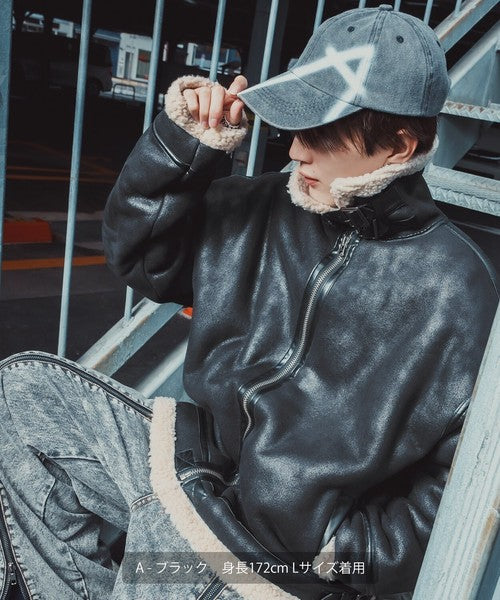 SIDEWAYSTANCE Faux Mouton B-3 Jacket