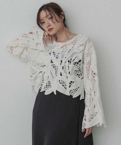 Mohair Crochet Short Tops