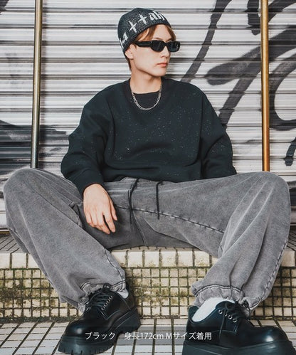 SIDEWAYSTANCE Chemical Fleece Tuck Pants