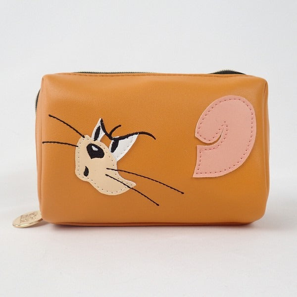 TOM and JERRY×Flapper Face Applique Cosmetic Pouch