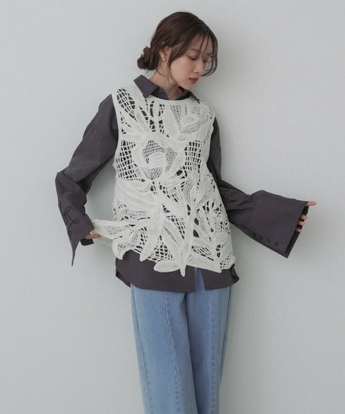 Mohair Crochet Tunic Vest