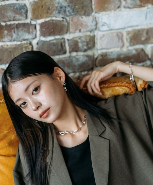 Banana Motif Earrings Silver