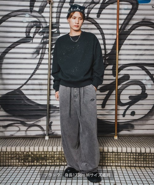 SIDEWAYSTANCE Chemical Fleece Tuck Pants