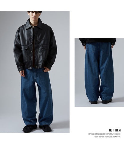 Denim Barrel Leg Jeans