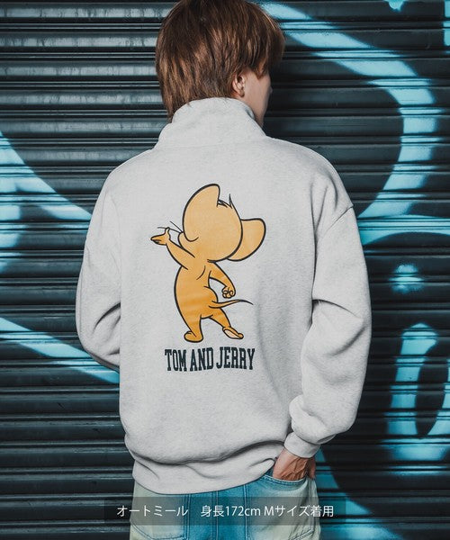 JERRY T-100 High-Neck Big Sweatshirt with Back Print