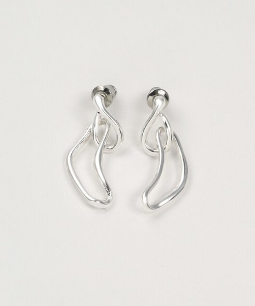 Banana Motif Earrings Silver