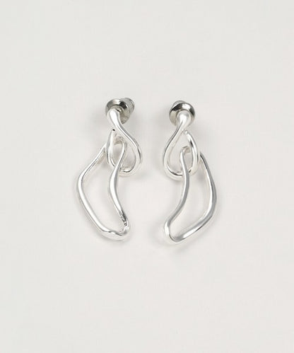 Banana Motif Earrings Silver