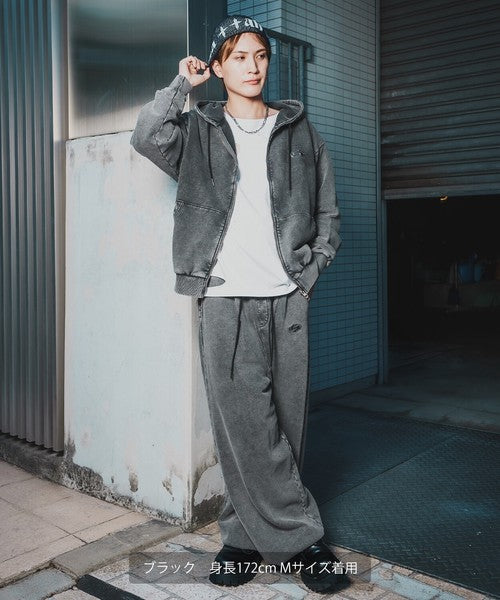 SIDEWAYSTANCE Chemical Fleece Tuck Pants