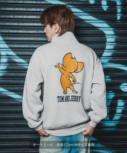 JERRY T-100 High-Neck Big Sweatshirt with Back Print