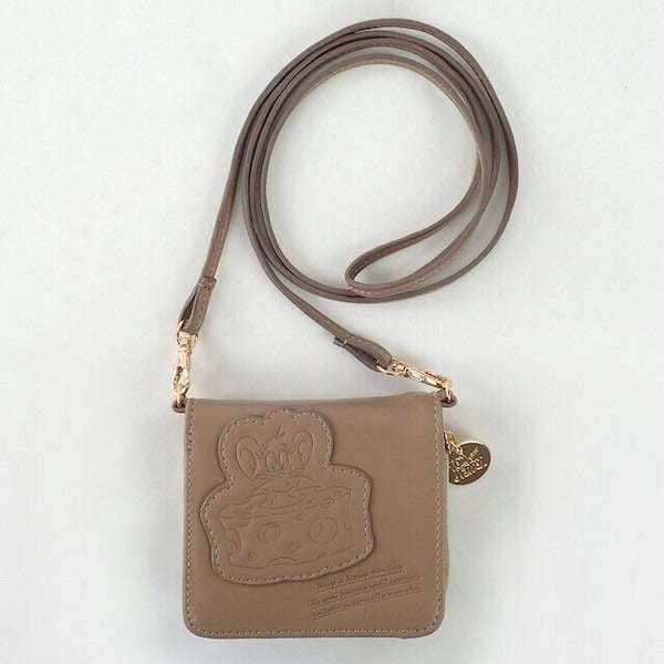 TOM and JERRY×Flapper Latte Color Mini Wallet