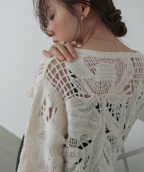 Mohair Crochet Short Tops