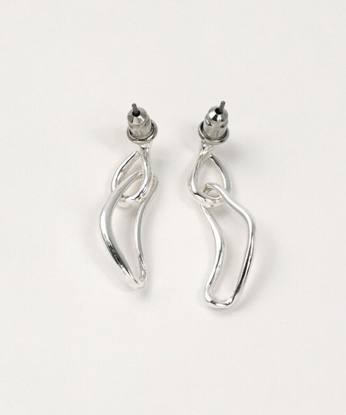 Banana Motif Earrings Silver