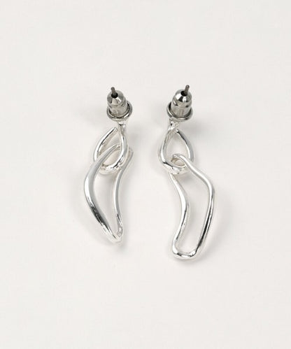 Banana Motif Earrings Silver