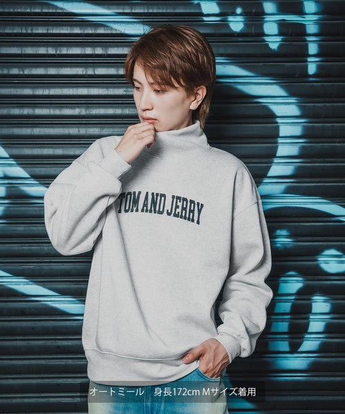 JERRY T-100 High-Neck Big Sweatshirt with Back Print