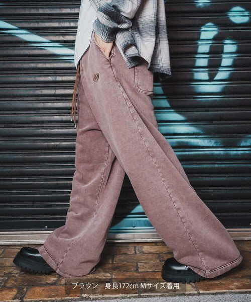 SIDEWAYSTANCE Chemical Fleece Tuck Pants