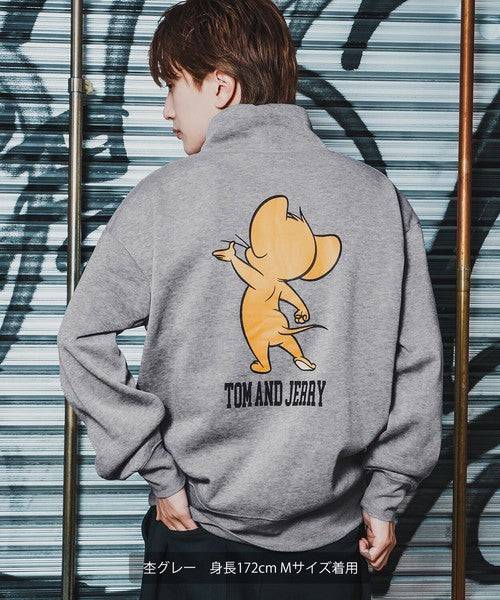 JERRY T-100 High-Neck Big Sweatshirt with Back Print