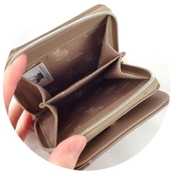 TOM and JERRY×Flapper Latte Color Mini Wallet