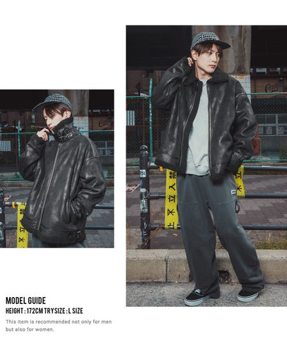 SIDEWAYSTANCE Faux Mouton B-3 Jacket