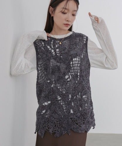 Mohair Crochet Tunic Vest
