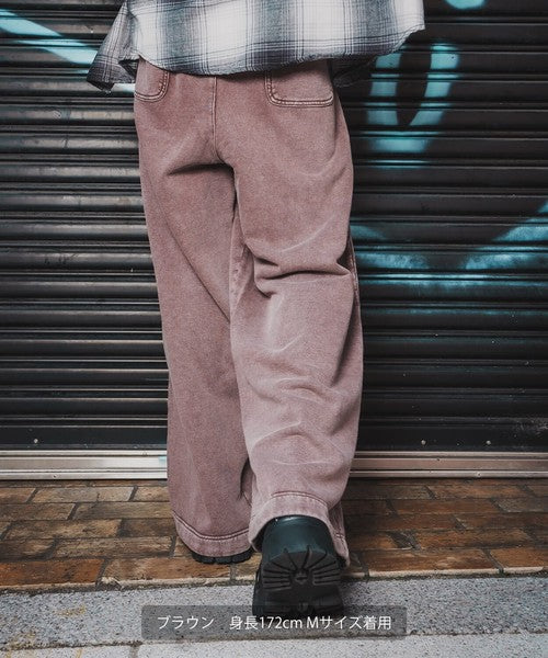 SIDEWAYSTANCE Chemical Fleece Tuck Pants