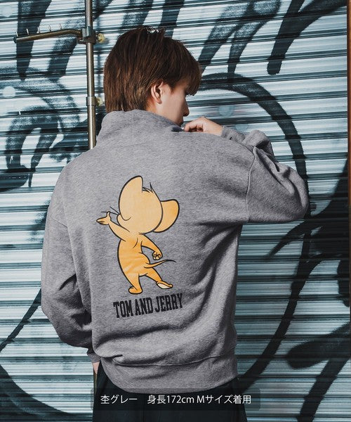 JERRY T-100 High-Neck Big Sweatshirt with Back Print