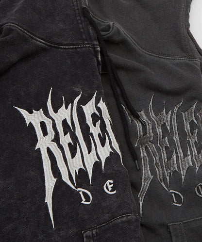 Embroidered Logo Short-Length Fleece Sweatshirt