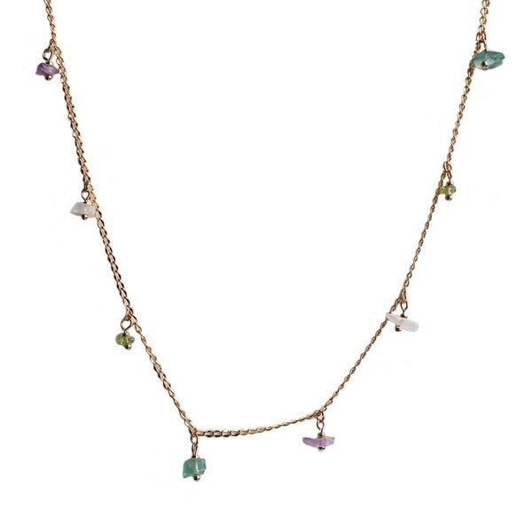 Natural Stone Multi-Stone Mix Necklace