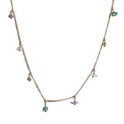 Natural Stone Multi-Stone Mix Necklace