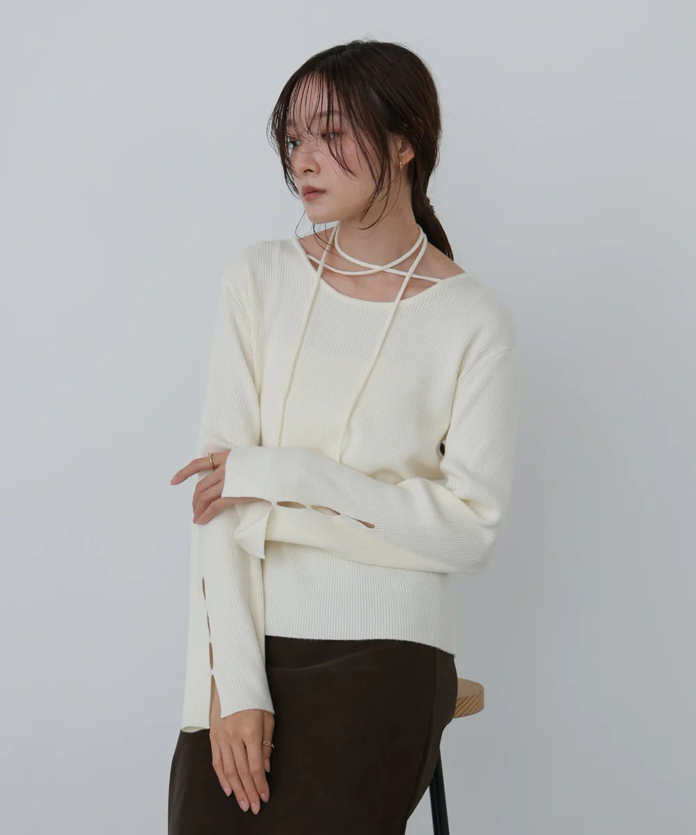 Bab Slit Knit Top