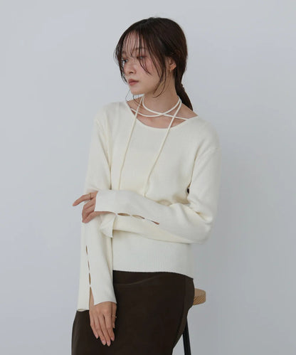 Bab Slit Knit Top