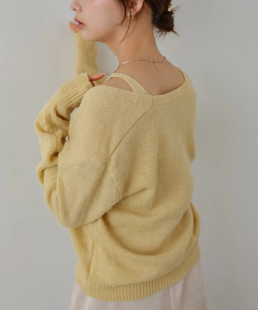 Bab Button Design Cami Knit Set