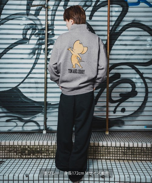 JERRY T-100 High-Neck Big Sweatshirt with Back Print