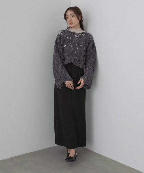 Mohair Crochet Short Tops