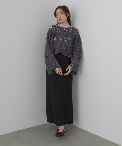 Mohair Crochet Short Tops