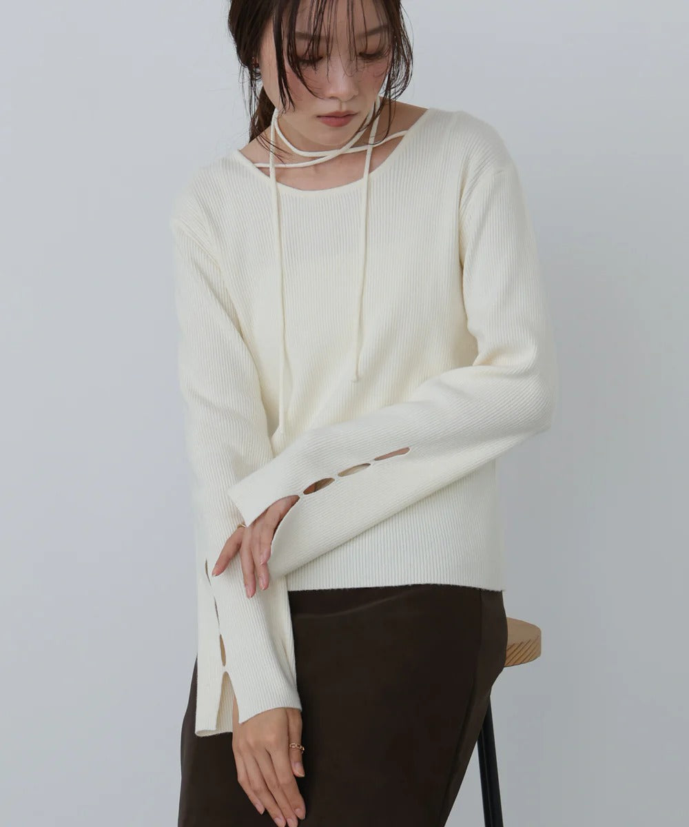 Bab Slit Knit Top