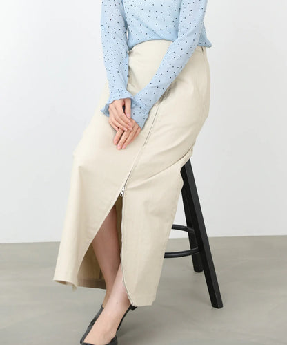 Women’s High Waist Maxi Skirt – Minimalist Side Slit Pencil Skirt