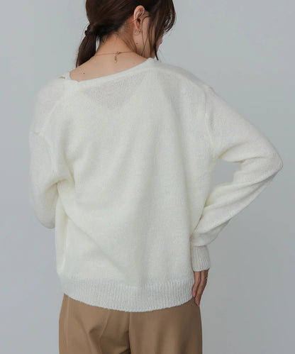 Bab Button Design Cami Knit Set