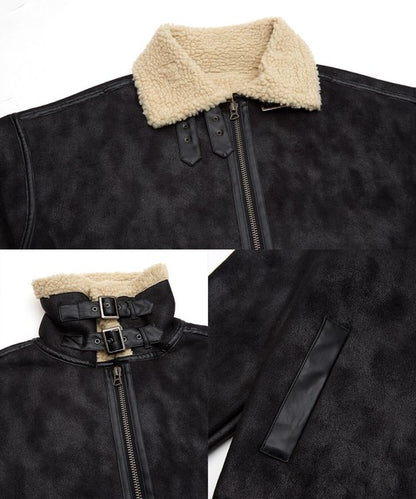 SIDEWAYSTANCE Faux Mouton B-3 Jacket