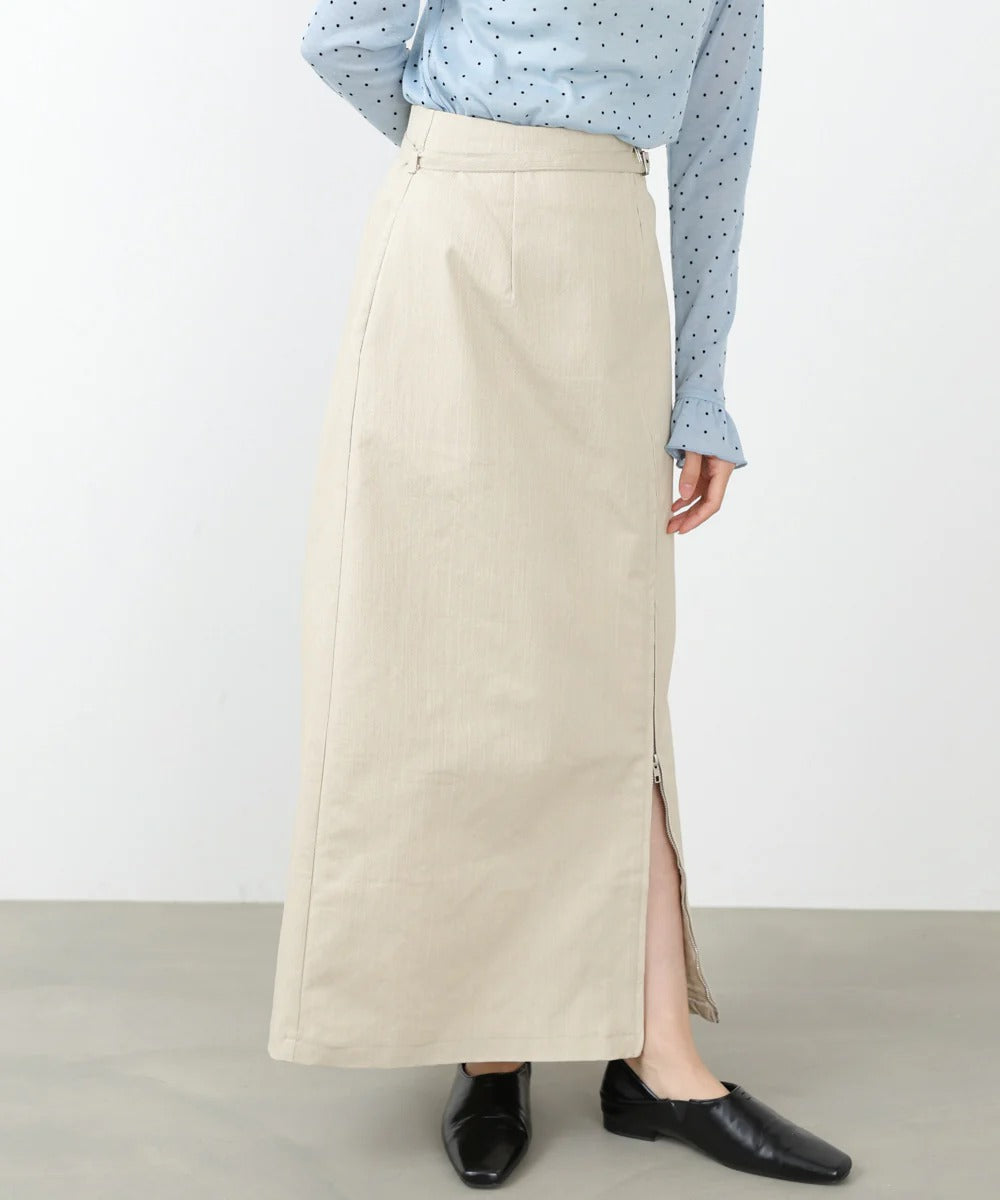 Women’s High Waist Maxi Skirt – Minimalist Side Slit Pencil Skirt