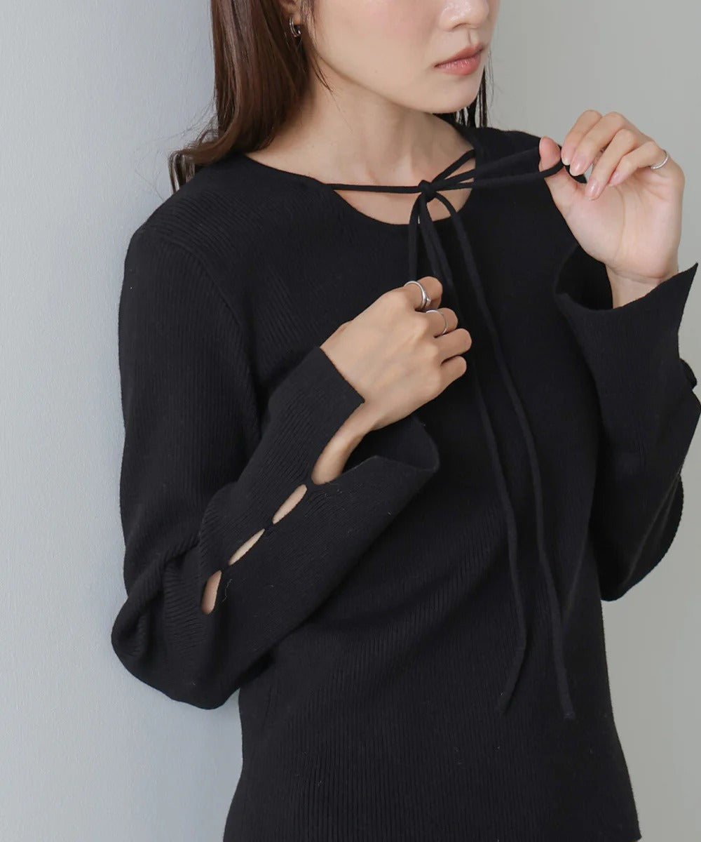 Bab Slit Knit Top