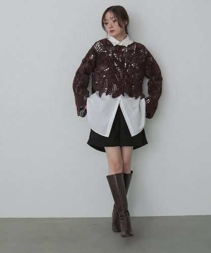 Mohair Crochet Short Tops